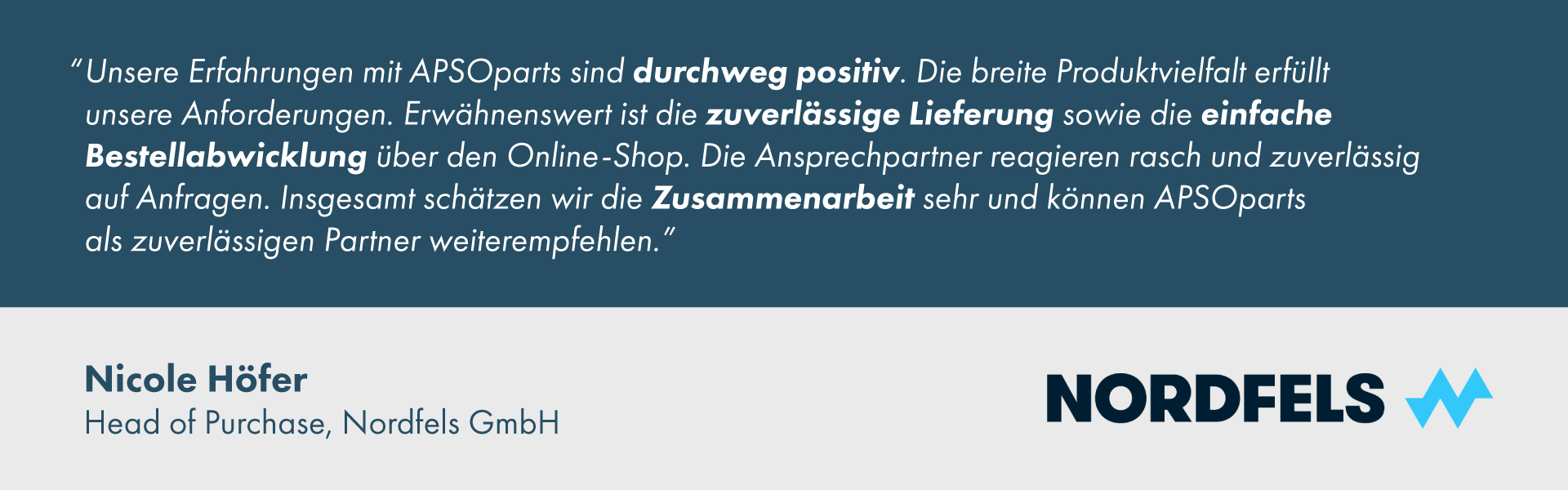 Kundenstimme von Nicole H&ouml;fer, Nordfels GmbH